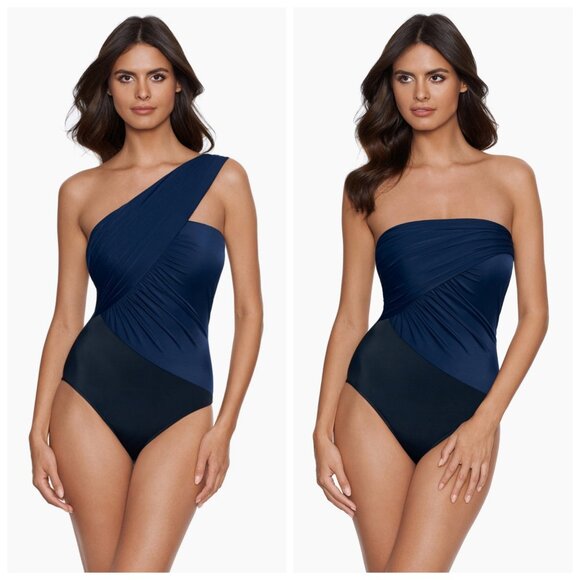 Magicsuit Miraclesuit SZ 16 Goddess One Shoulder One Piece Swim NEW WITH FLAWS - Picture 8 of 16